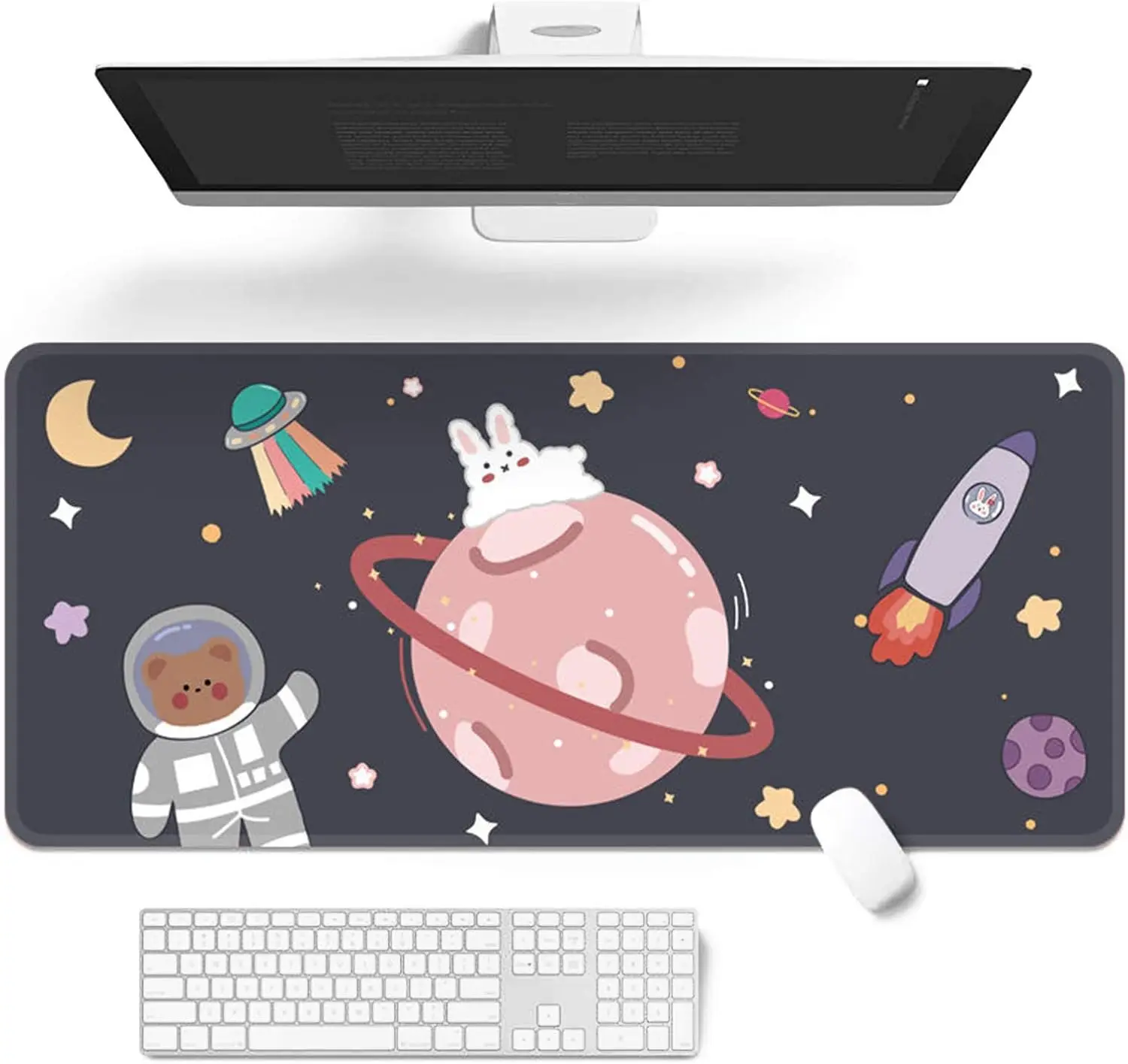 

Large Gaming Desk Mouse mat Kawaii Desk Mat Cute Mouse Pad Cartoon Keyboard Pad Laptop Desk Mat Gaming Writing Home Office Work