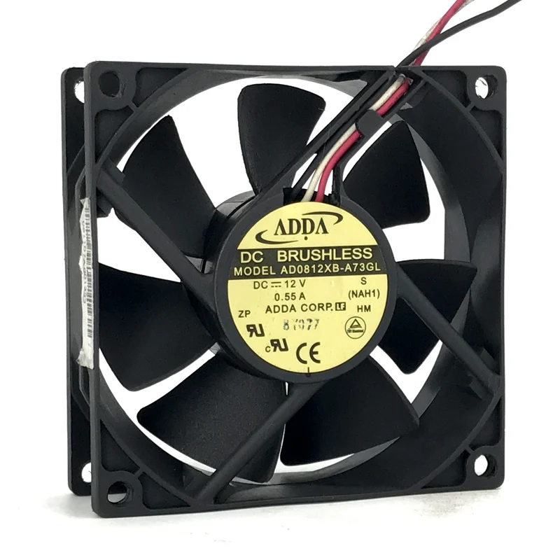 Ventilador de refrigeración para ADDA, 8CM, 8025, 12V, 0.55A, 80x25MM, AD0812XB-A73GL