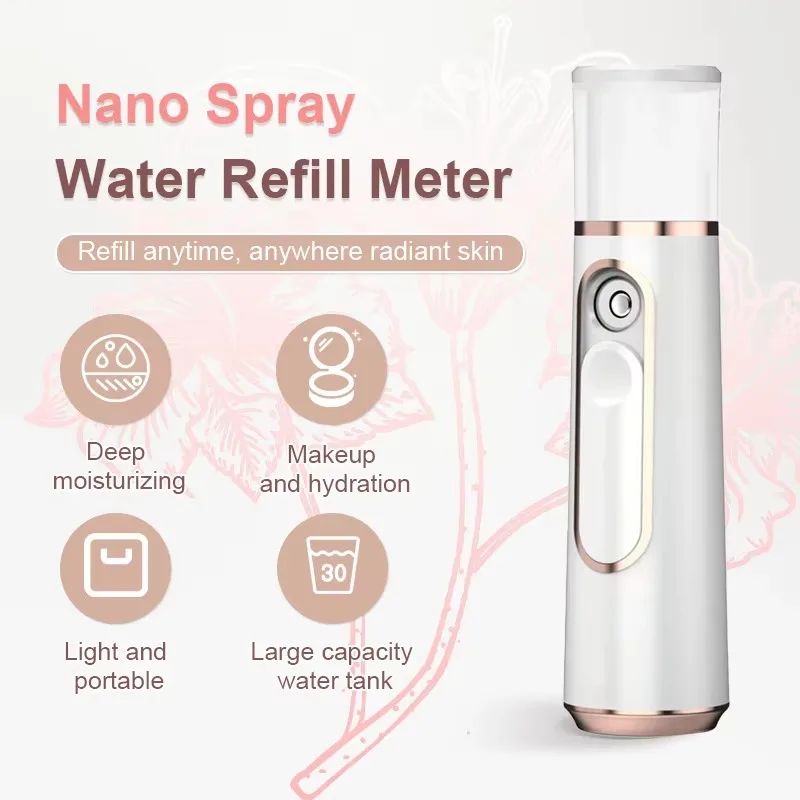 Mini Portable Pocket Handy Ion Disinfect Face Vapor Face Steamer Facial Nano Mist Sprayer Facial Moisture Spray Mist Electric