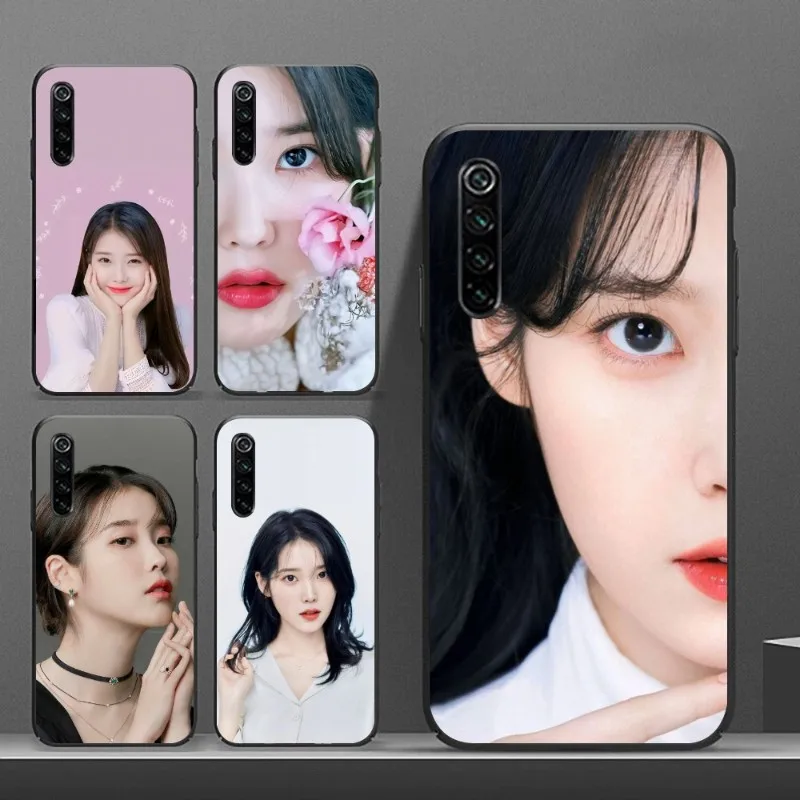 IU Lee JiEun Smart Phone Case for Realme GT 2 9i 8i 7i Pro X50 X2 C35 C21 C20 C11 C3 Black Soft Phone Cover Funda