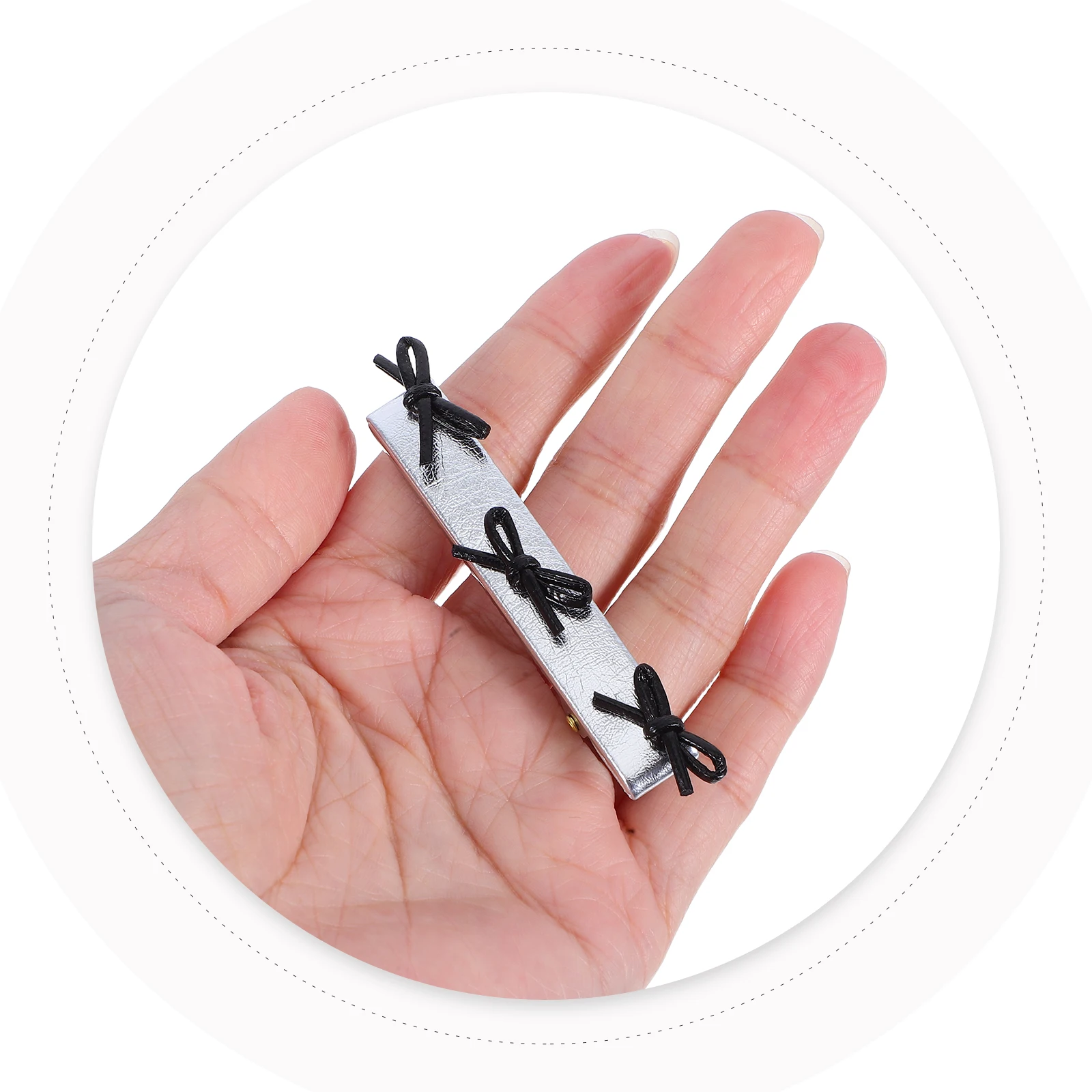 

Hair Clip Accessories Silver Bow Duckbill Clips French Barrettes Women Hair Pins Sweet Cool Style Lightweight Durable Material