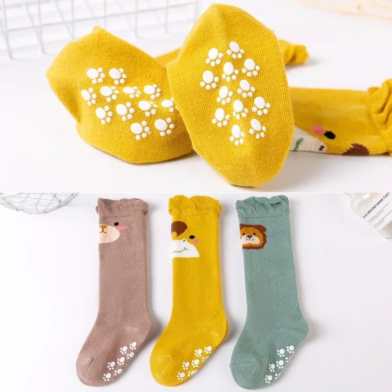 Baby Socks Autumn Baby Stockings Non-slip Cotton Baby Items Floor Socks Baby Accessories Newborn Socks 3 Pairs