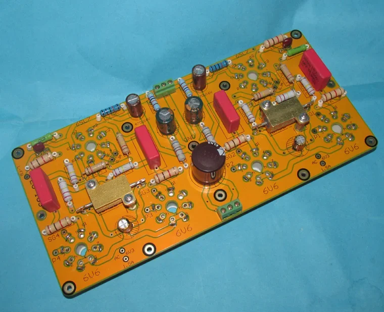 6V6 10W ultra linear push-pull amplifier stereo PCB board LG183, also suitable for pushing 6P6P, 6P3P, 6CA7, KT66, EL34