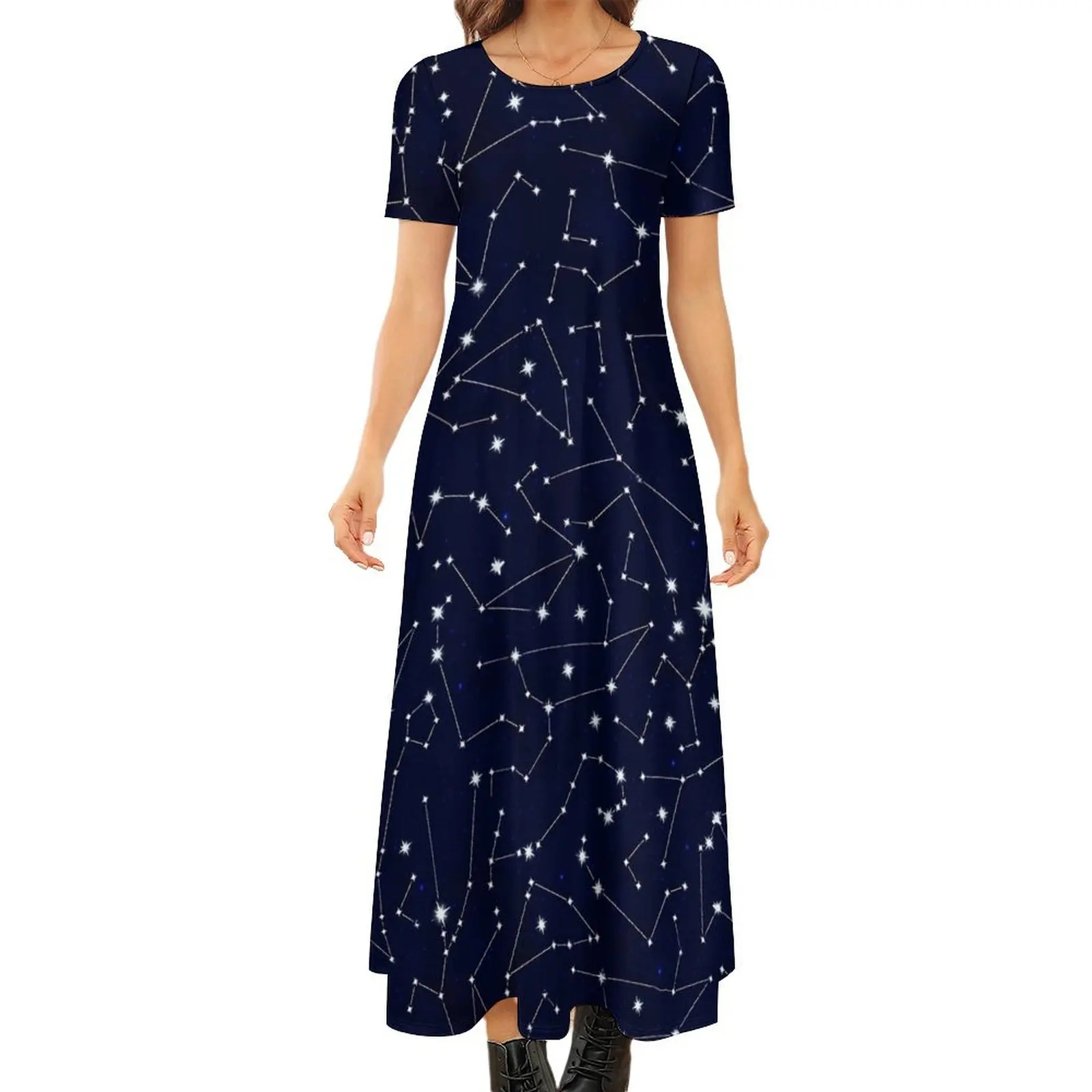 

Astrology Dress Starry-Eyed Surprise Aesthetic Bohemia Long Dresses Female Elegant Maxi Dress Gift