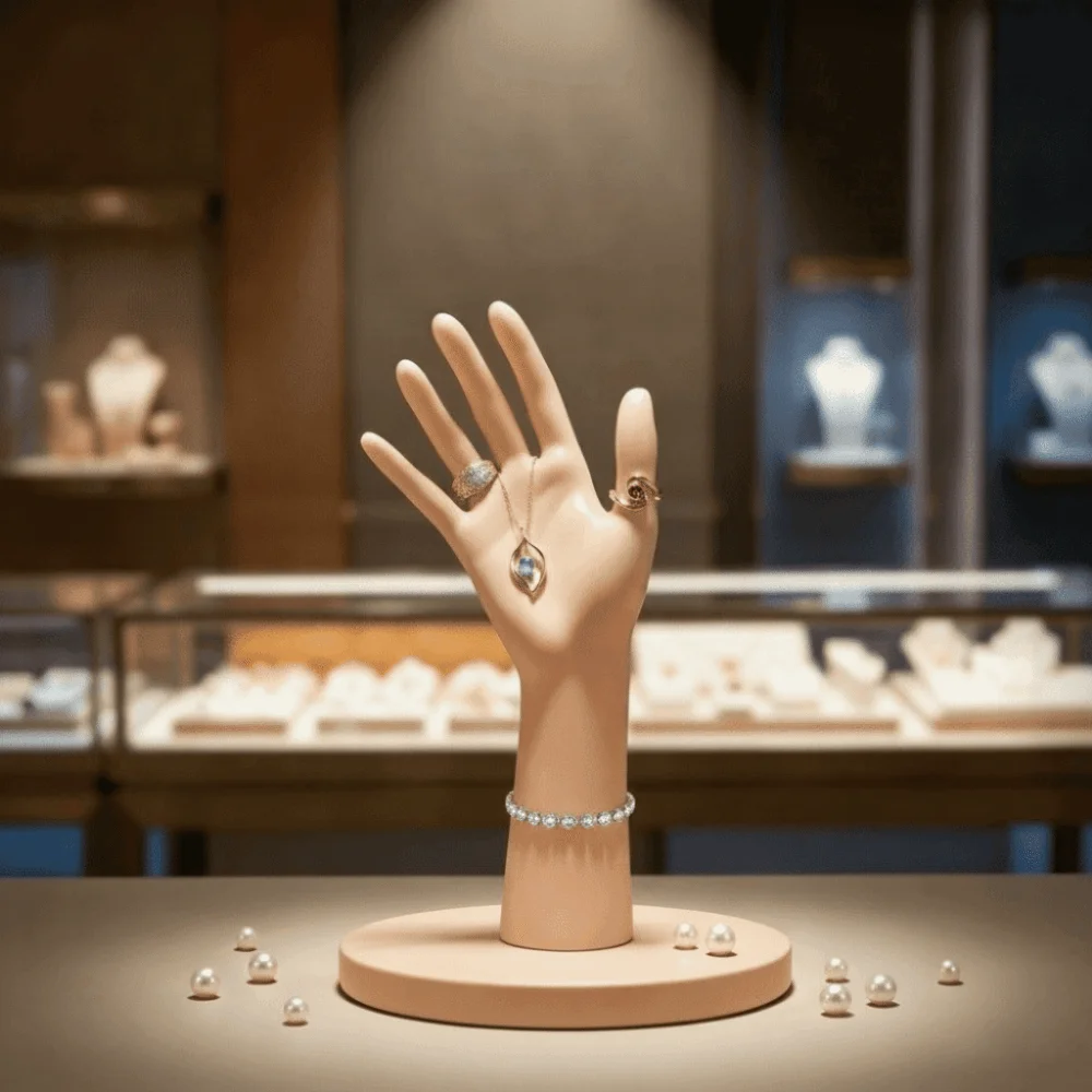 Fashion Accessory Realistic Mannequin Hand Multi-purpose Durable Display Stand Portable Convenient Fake Hand Model Showroom
