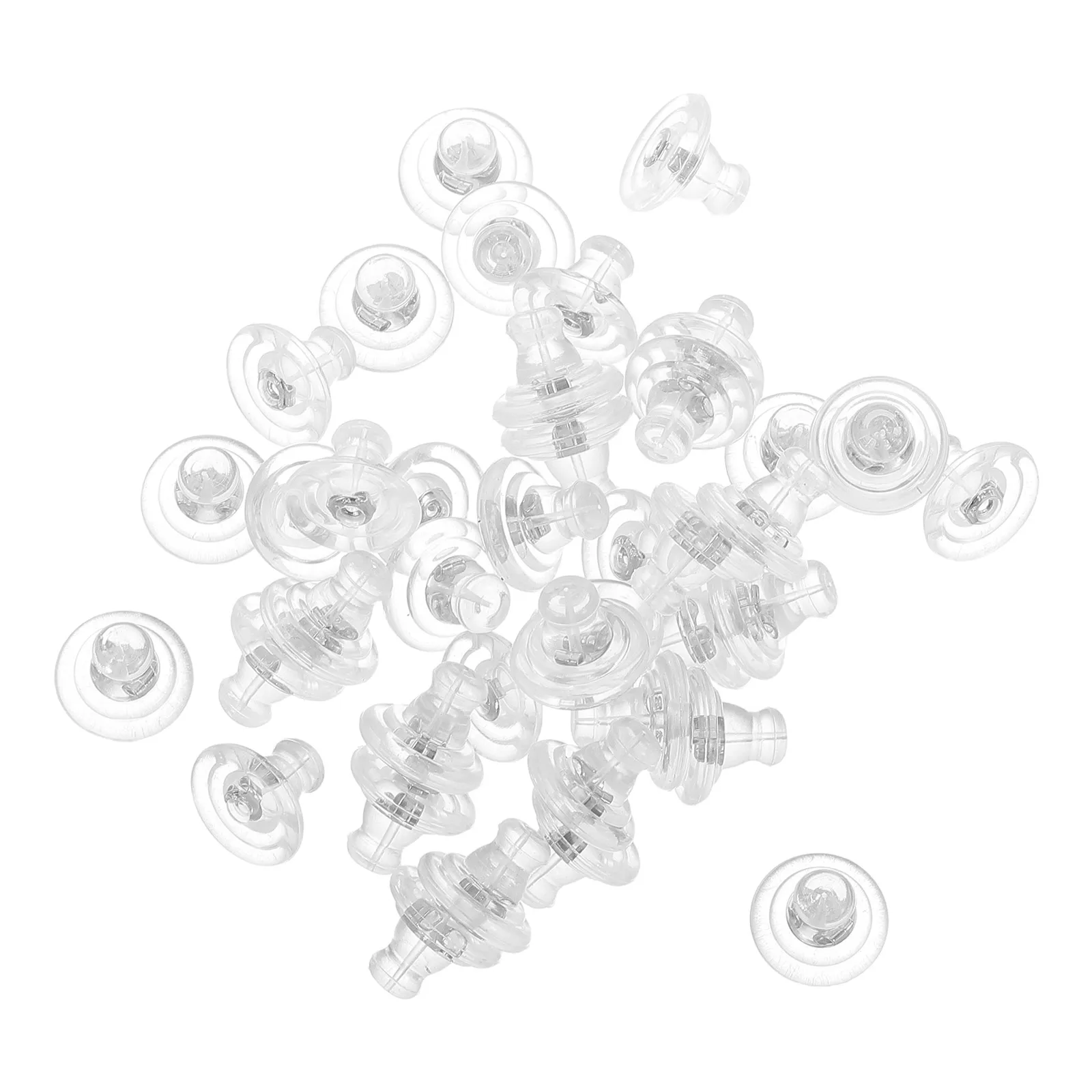

100pcs Earring Backs Replacement Silicone Stabilizers For Earring Studs Lightweight Clear Ear Stoppers Support Daily Wear Ufo