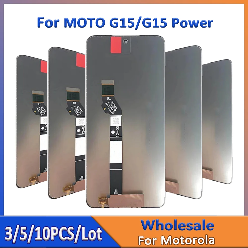 

Wholesale 3/5/10 Pieces Lot For Motorola G15 Power LCD Screen With Touch Mount Assembly For Moto G15 Display