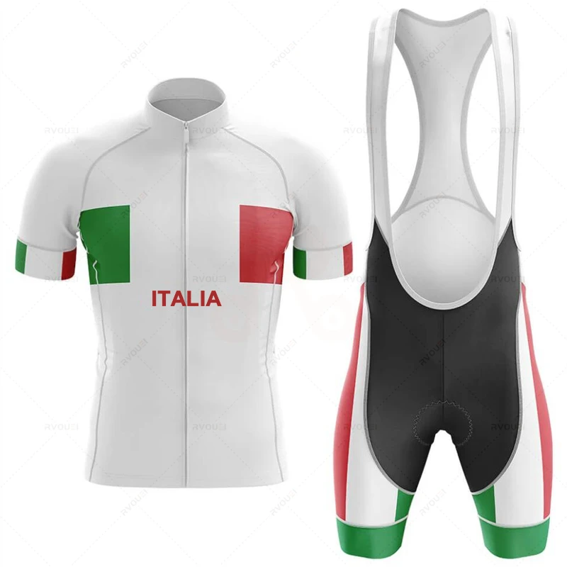 Italy Cycling Jersey Short Sleeve 2023 Team Men Bike Bib Shorts Clothes Maillot Cycling Sets MTB Clothing Ropa Ciclismo Maillot