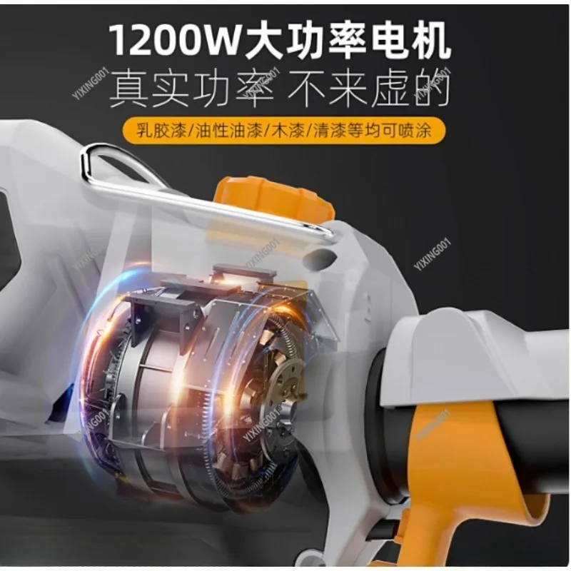 Cordless Electric Paint Sprayer Lithium Powered for Latex Paint Wall Spraying All-in-One Tool