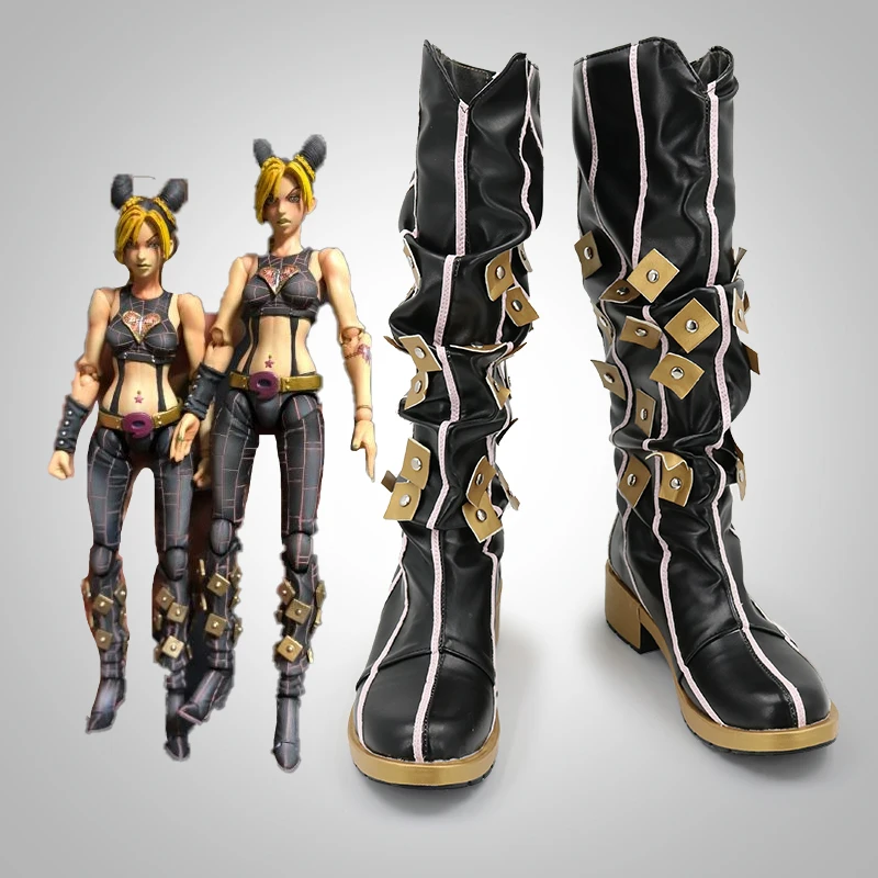 

Anime Jolyne Cujoh Cosplay Shoes Boots Long Shoes For Women Men Halloween Party