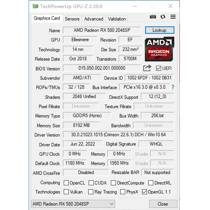 Top 100% Nieuwe Videokaart Rx 580 8Gb Amd Radeon 256bit 2048sp Gddr5 Gpu Rx580 8G Grafische Kaarten Non Lhr 6G Mijnbouw Hashrate