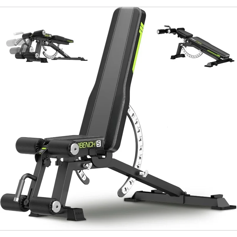 

Weight Bench, Workout Bench for Home Gym with 1200LBS Weight Capacity, Adjustable Back/Seat/Foot Hook for Bench Press Strength T