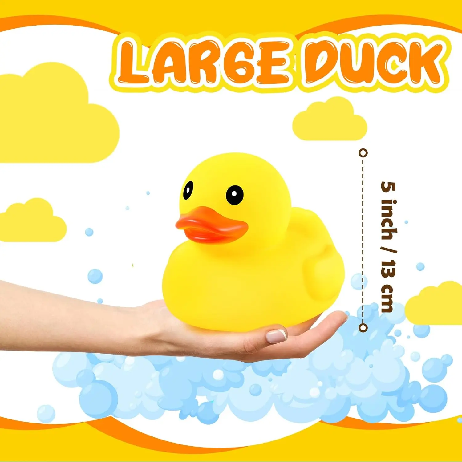 Rubber Ducks Bulk Large Duck Bath Toy Squeak Rubber Duckie Bathtub Floating Bath Duck for Birthday Party Decoration Gift Swimmin