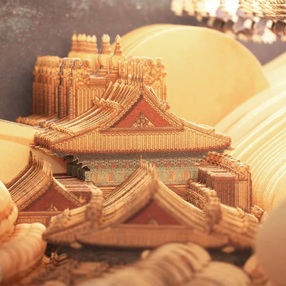 New Palace Star Time Themed 3D Stereo Layered Paper Carving Notebook Seal Check In Hand Account Artistic Design