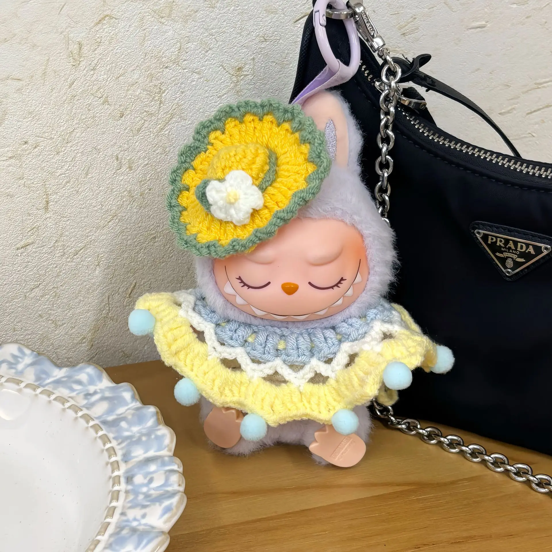 Labubu Baby Clothes Plush Doll Vinyl Doll 17cm Clothing Accessories Set Baby Clothes Suitable for Labubu Handmade