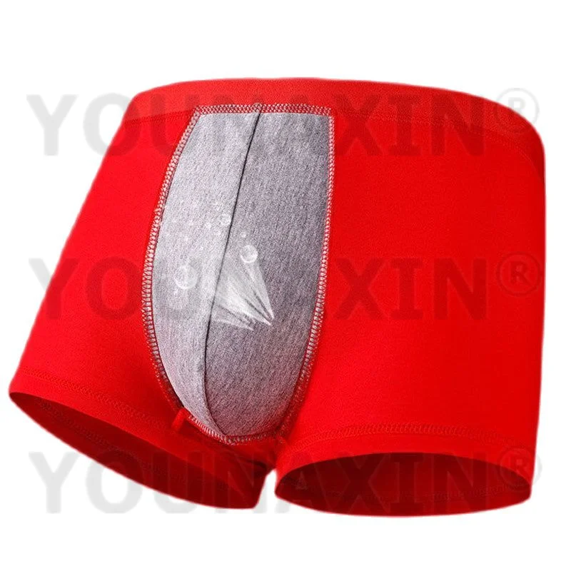 2025 New Year Gifts Men's Boxer Briefs Shorts Cotton Knickers Big Size Underwear Panties Undies Red Underpants L XL 2XL 3XL 4XL