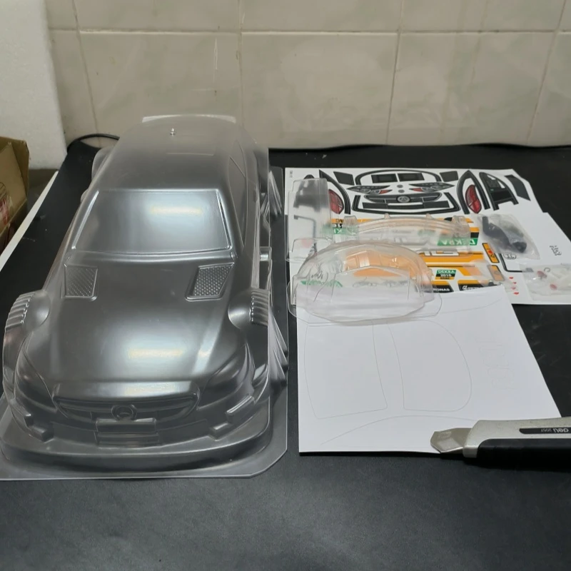 

TC363 1/10 Benz C63 DTM RC Drift Clear Body Car Shell, 190mm width,258mm On-Road Chassis Tamiya TT-01 TT-02