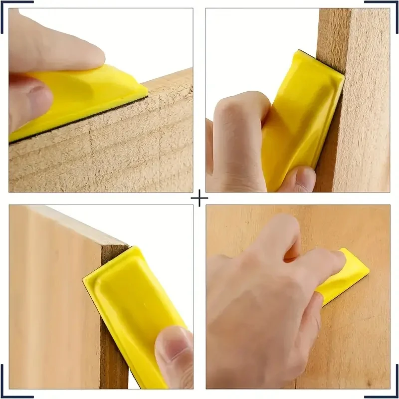 1/41/81 pièces bricolage papier de verre à main Mini ponceuse Kit boucle ponceuse papier assortiment grain humide sec crochet boucle papier de verre pour projets en bois