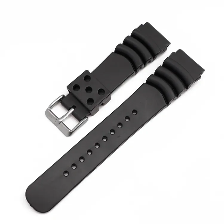 20mm 22mm 24mm Silicone Sport Strap Diving Waterproof Watchband Rubber TPU Men Replace Bracelet Band Watch Accessories for Seiko