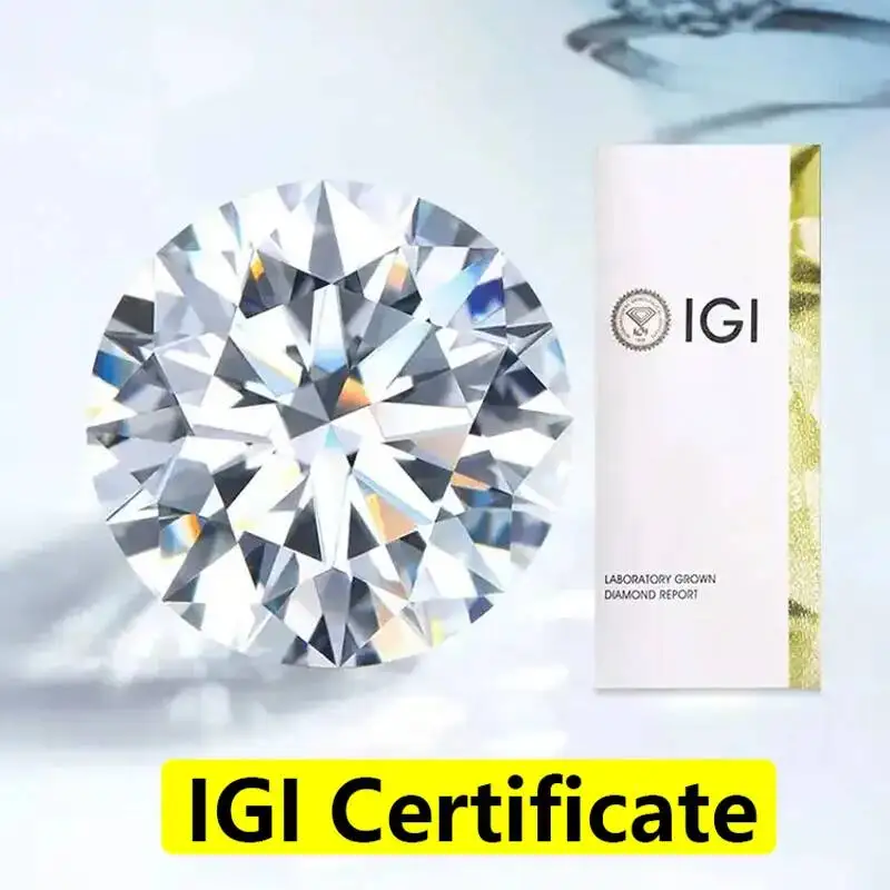 0.5-5CT IGI GIA Certificate HPHT CVD Lab Grown Diamond Loose 0.3/0.5CT DEF VVS-SI Gemstone Super White for Wedding Fine Jewelry
