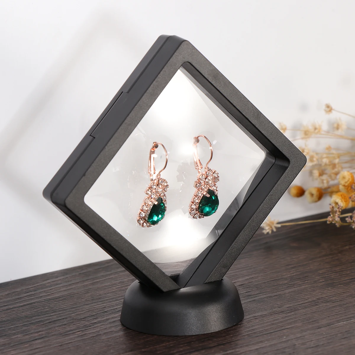 

5 Sets Jewelry Display Stand Case Floating Frame with Box Holder Shadow Boxes Cases Coin