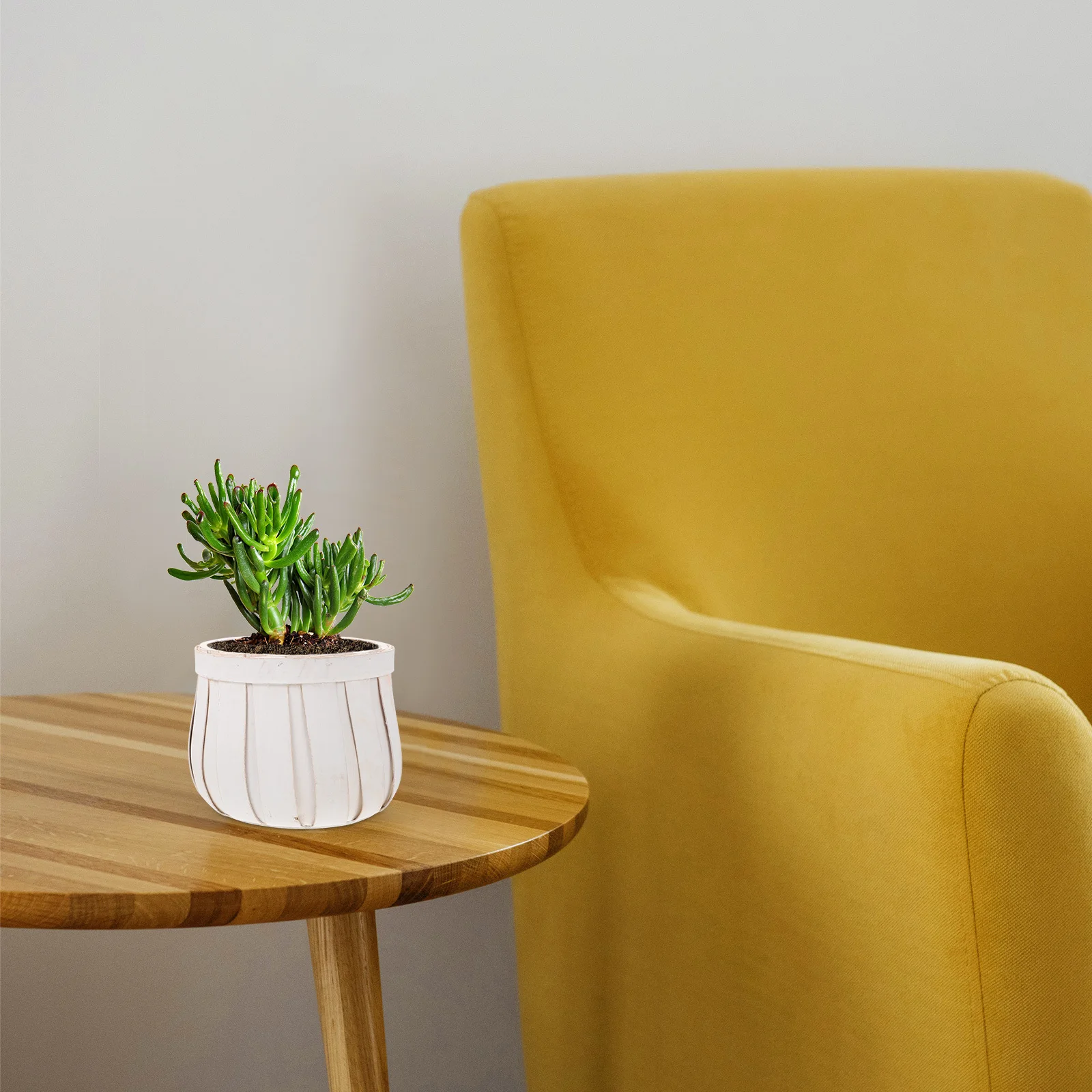 

1pc Round Woven Flower Basket Premium Planting Container For Home Office Hotel Decor Flower Holder Practical Garden