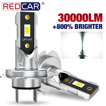 2Pcs 터보 H7 LED 1:1 크기 조명 미니 헤드 램프 3570 CSP 무선 플러그 앤 플레이 6000K 흰색 12V 자동차 LED 헤드 라이트 전구