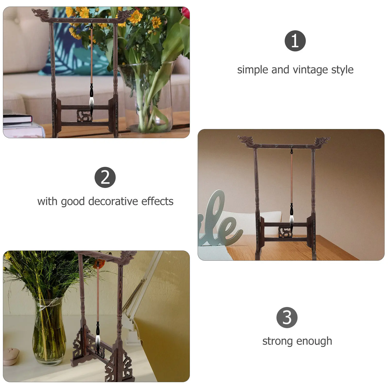 

Держатель для каллиграфических кистей из массива дерева, подставка для ручек, многофункциональная демонстрационная подставка для инструментов для письма и рисования, для офиса и дома