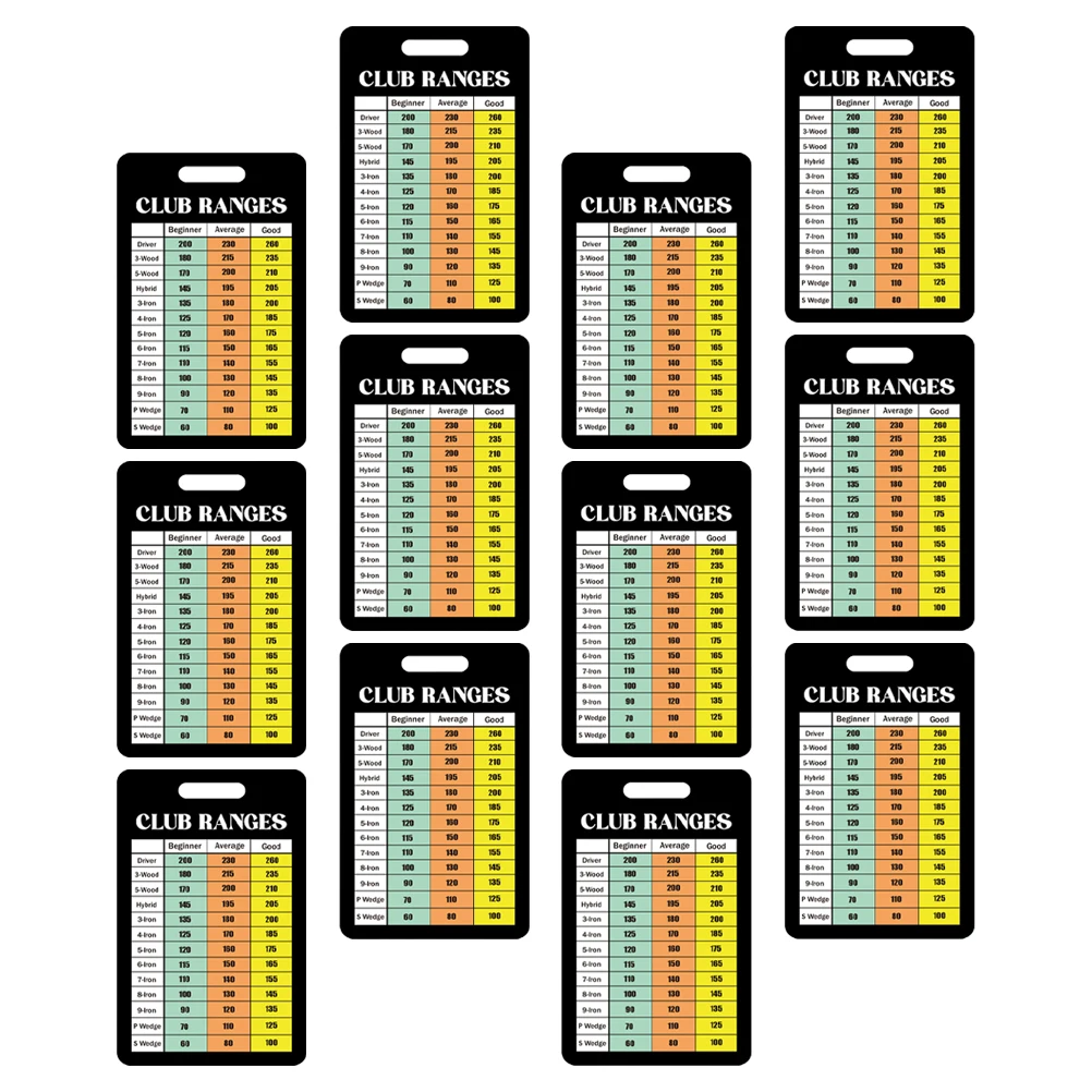 

Scorecard 12 Coated Paper Distance Chart Range Cards Charts Range Training Aid Charts Rules of Golf Golf DIY Kit