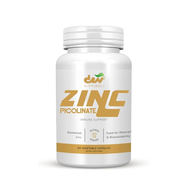 

Zinc Picolinate, 50mg Elemental Zinc, Immune and Antioxidant Support | Skin Health and Cell Function, 60 Capsules