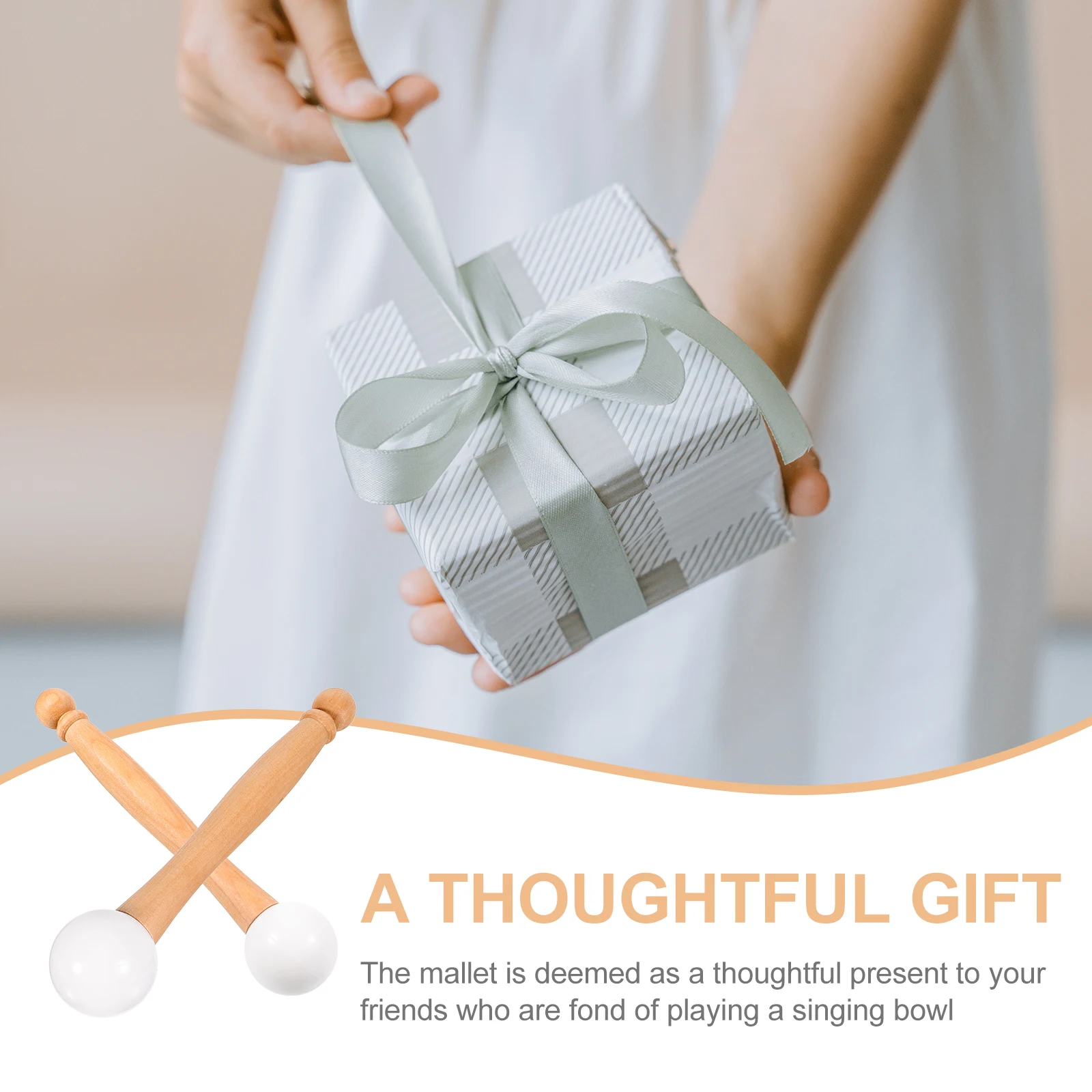 

Crystal Bowl Rubber Rod Mallet H Hammered Wood Striker Singing Bowl Accessory Spiritual Bowls Sound Percussion Instrument Tibet