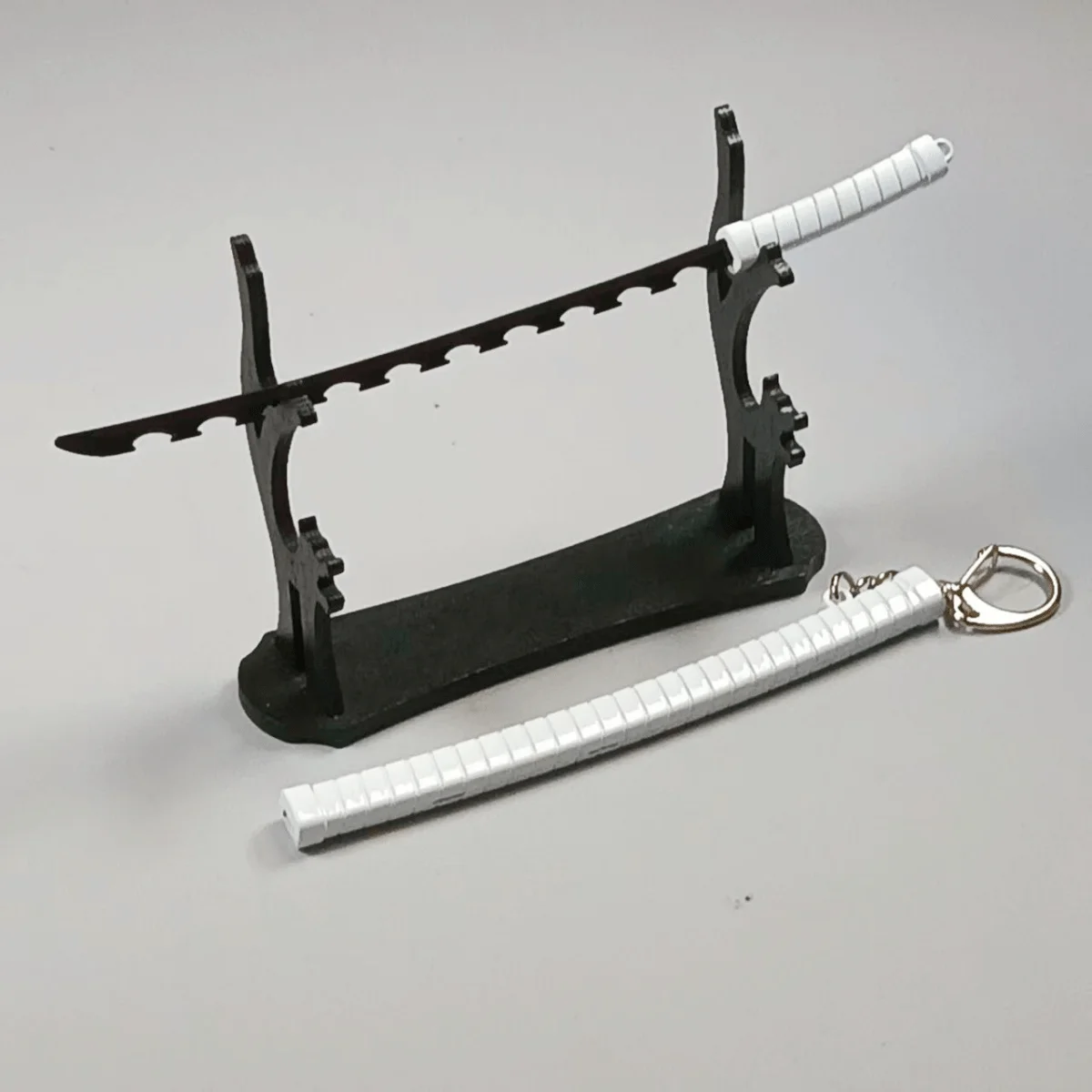 5,9 zoll Dämon Slayer Hashibira Inosuke Metall Katana Schwert Original Samurai Katana Säbel Ninja Messer Cosplay Zubehör Prop Spielzeug