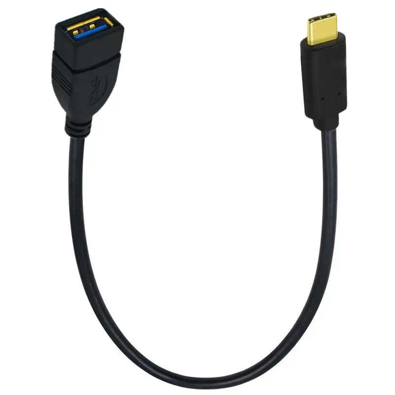 Gold Plated OTG Cable USB3.1 Data Cable AF TO Type-C Interface To USB3.0 Female Flat Plate Connection Cable 25cm