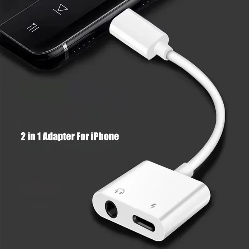 1/3/6pcs 2-in-1 Audio Adapter USB C to 3.5 mm Jack Type-C Charging 3.5mm Aux Cable For Xiaomi Huawei Wired Headphones Connector