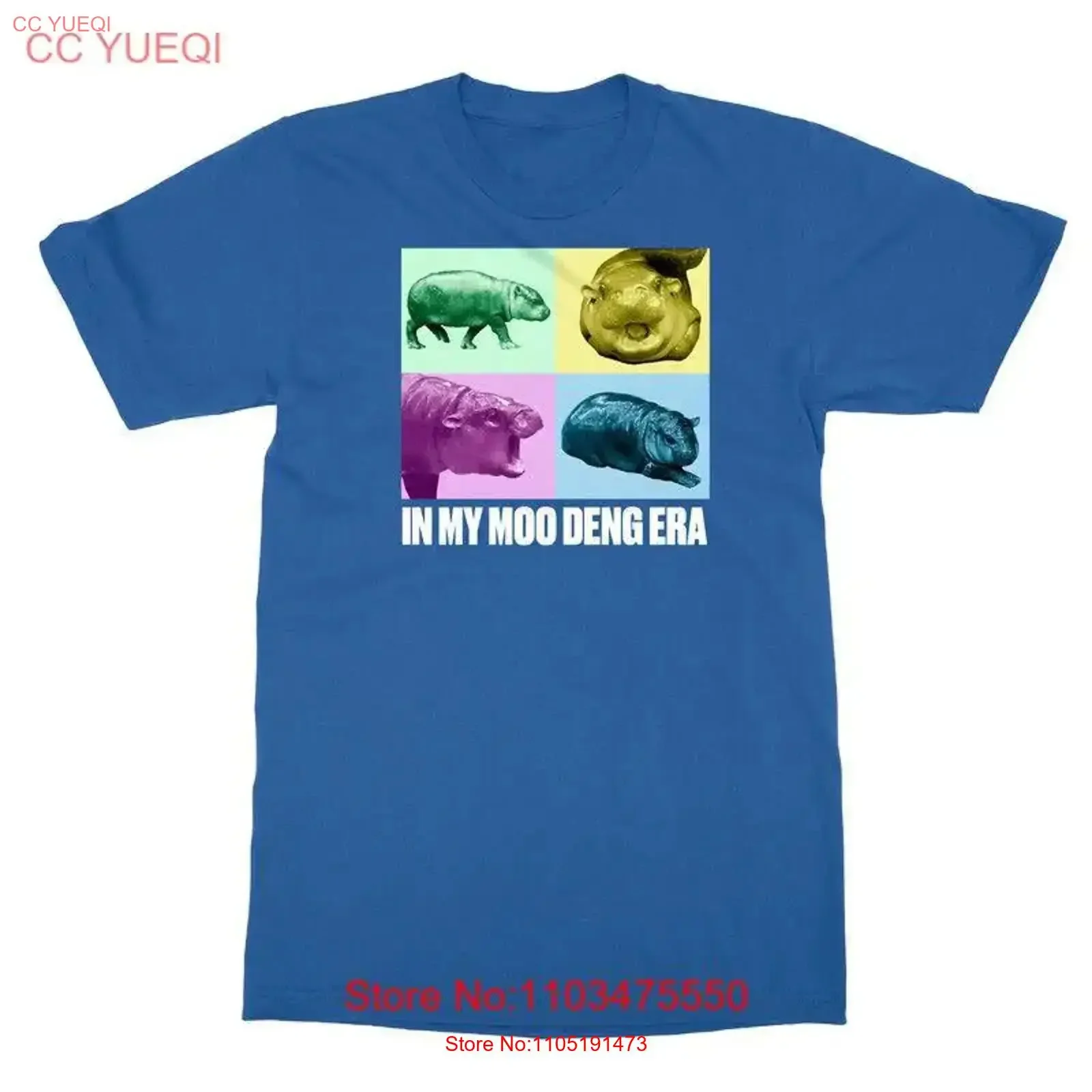 In My Moo Deng Era Cute Pygmy Hippo Funny Meme T Shirt vintage Washed Breathable homme designer clothes Versatile Soft