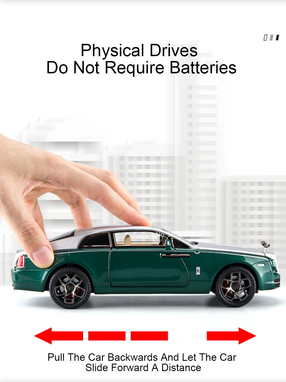 1:22 롤스로이스 레이스 팬텀 모델 자동차 장난감 도어 오픈 스포츠카 휠 풀백 자동차 모델 소년 축제 선물