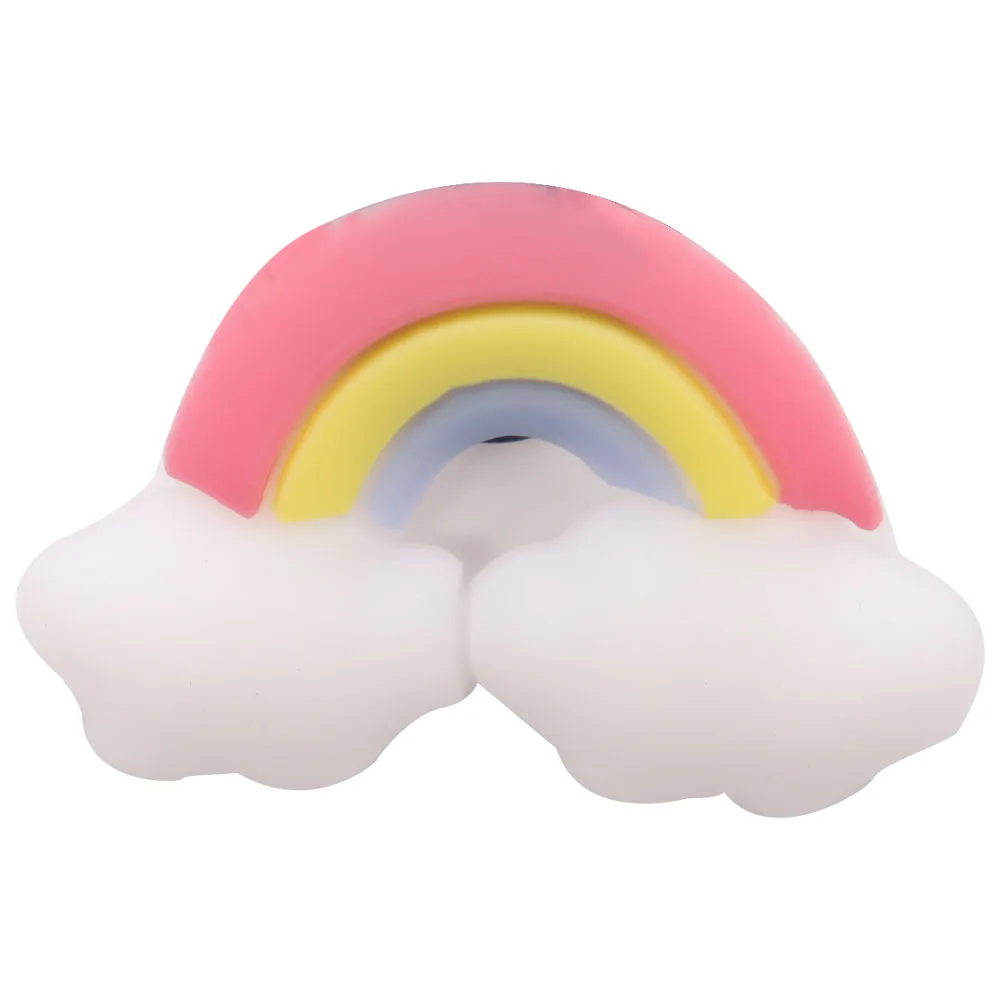 10-23Pcs Colorful Rainbow PVC Shoe Buckle Accessories Funny DIY Garden Shoes Decoration For Charms Kids Party Gift