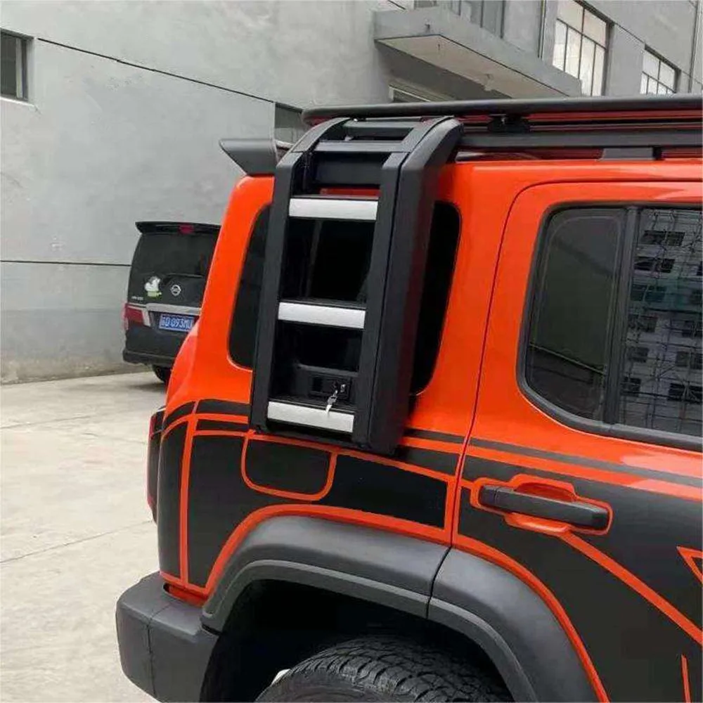 سلم جانبي للسيارة 4x4 للطرق الوعرة للخزان 300 2021 2022 2023 2024 ملحقات سلم معدلة ومحدثة #5