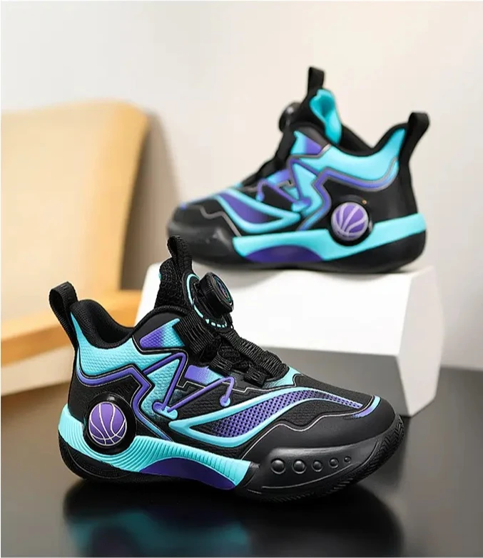 

Мужские дышащие летние баскетбольные кроссовки для профессиональных тренировок, студенческая спортивная обувь со средним верхом и вращающейся пряжкой для бега средней школы