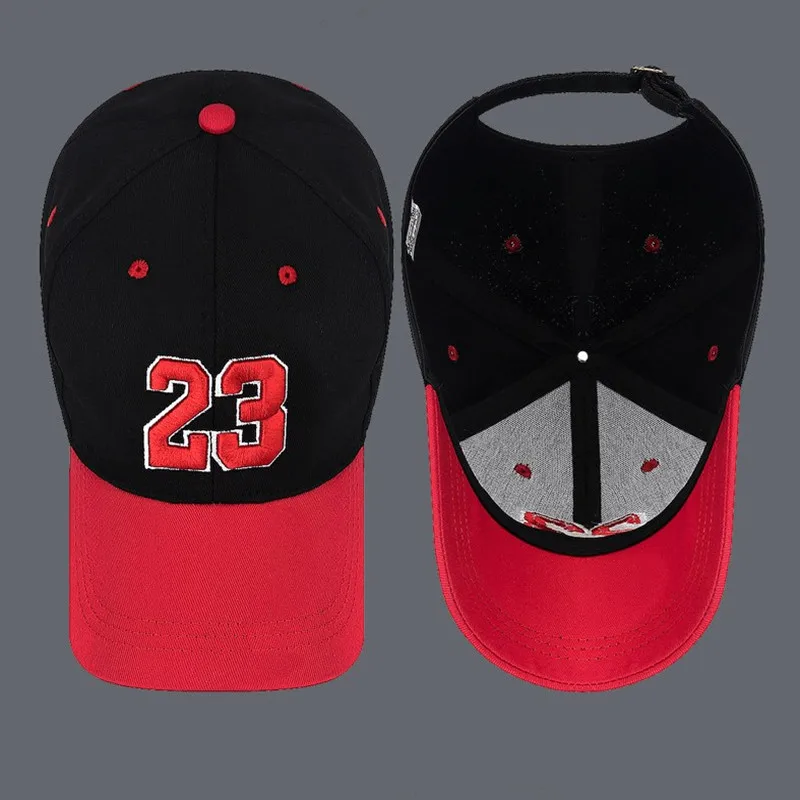 Number 23 Embroidery Baseball Cap Men Women Streetwear Letter Sunshade Hats Fashion Adjustable Female Male Snapback Caps