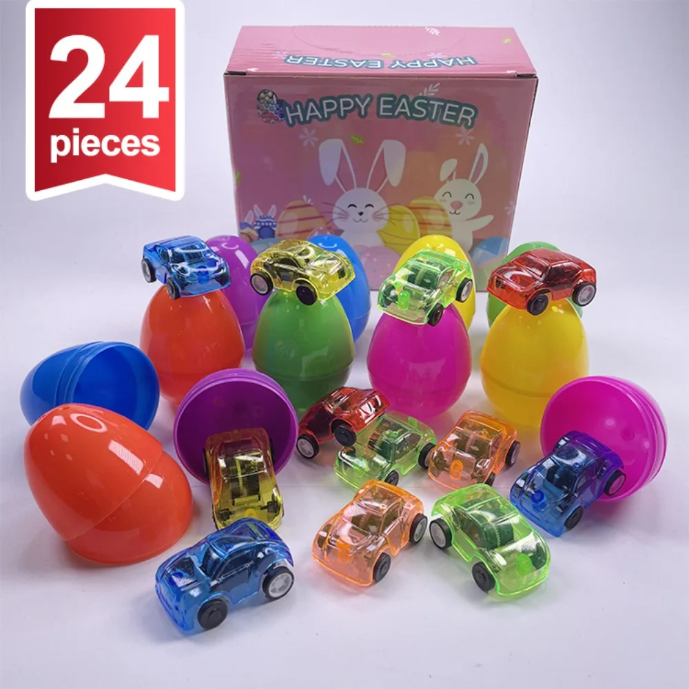 

12/13/24/48/100pcs New Hunt Egg Easter Eggs Colorful Chain Bracelet Fillable Opening Eggshell Filled Gift Car Surprise Eggs
