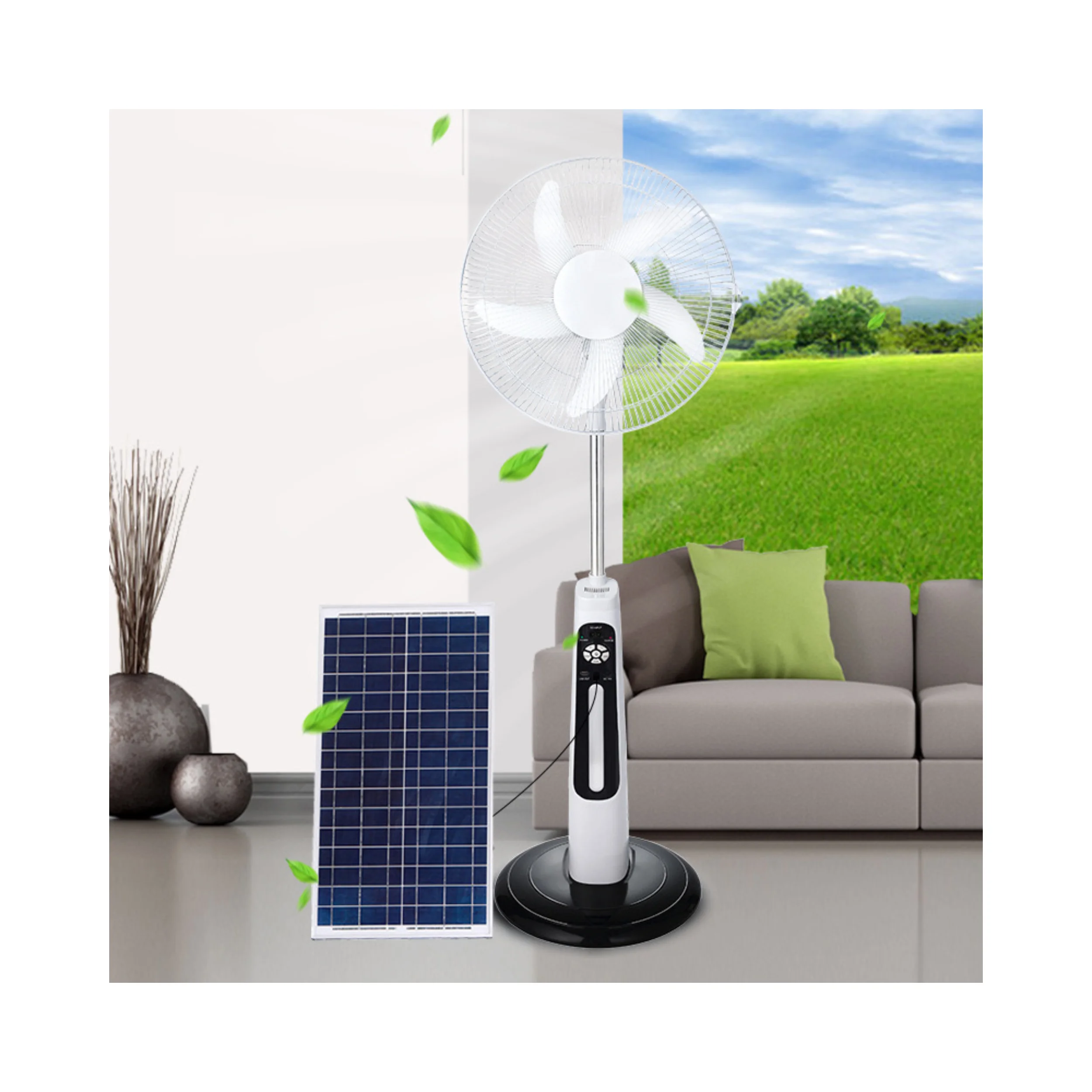 

Solar Panel Solar System Rechargeable Solar Fan 16 18 Inch 4000mAh Battery Stand Fan 12 V Brush DC Motor Fan