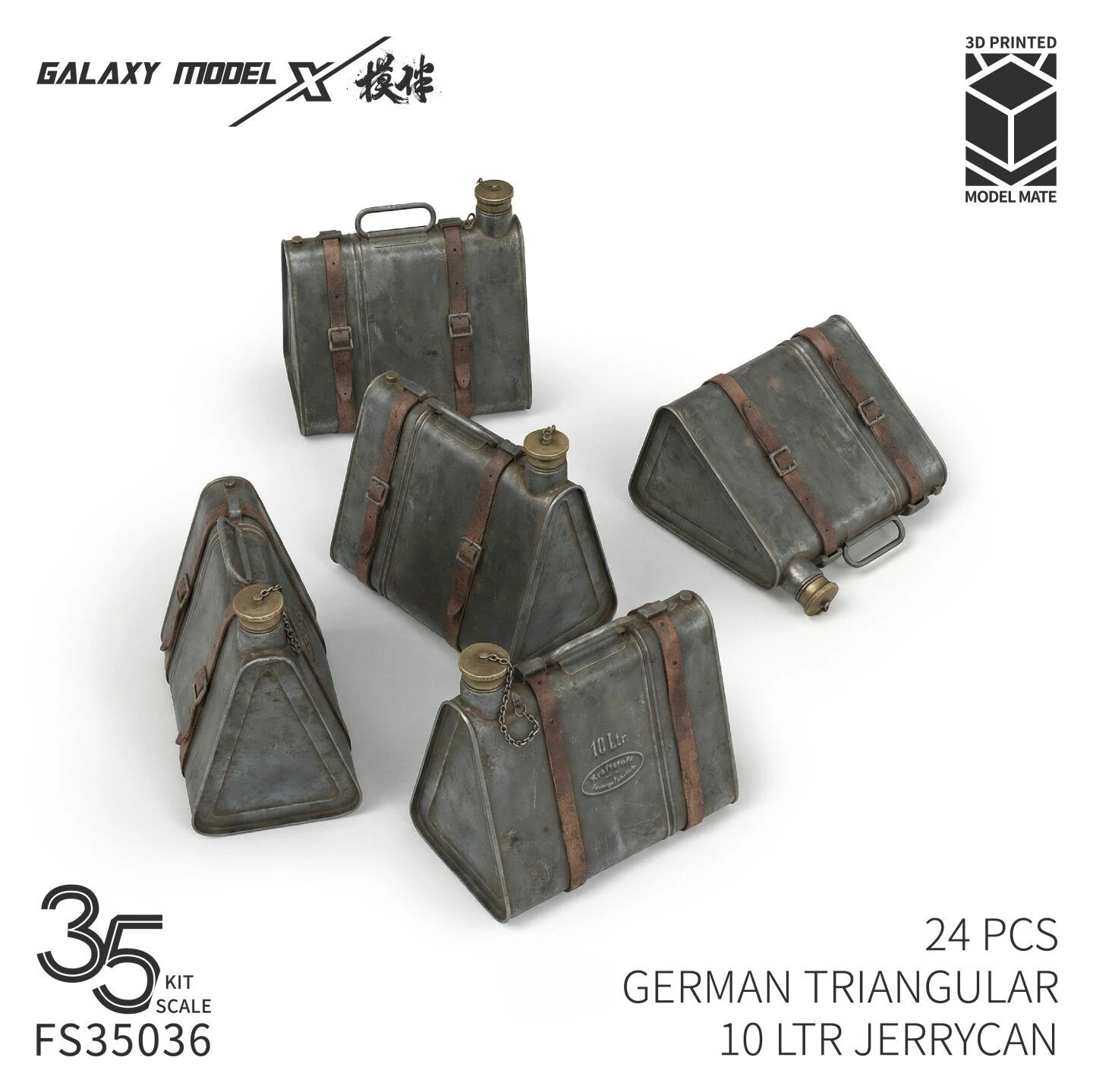 Galaxy 1/35 German Triangular 5L/10L/15L/20L Fuel Can Set Resin Parts for Military Diorama Model Scene Accessories Hobby Craft