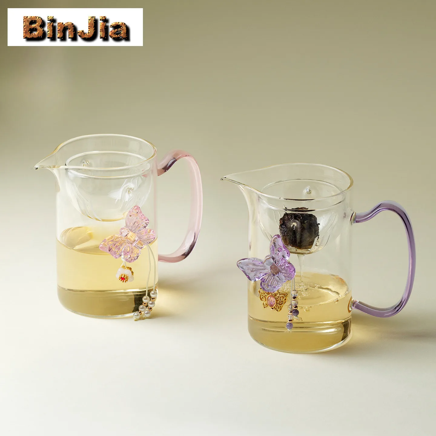 

Маленькая зеленая бабочка с ситечком, стеклянный кувшин для чая, диспенсер для ча-хай, чашка для справедливости, кружка, китайский чайный сервиз, принадлежности