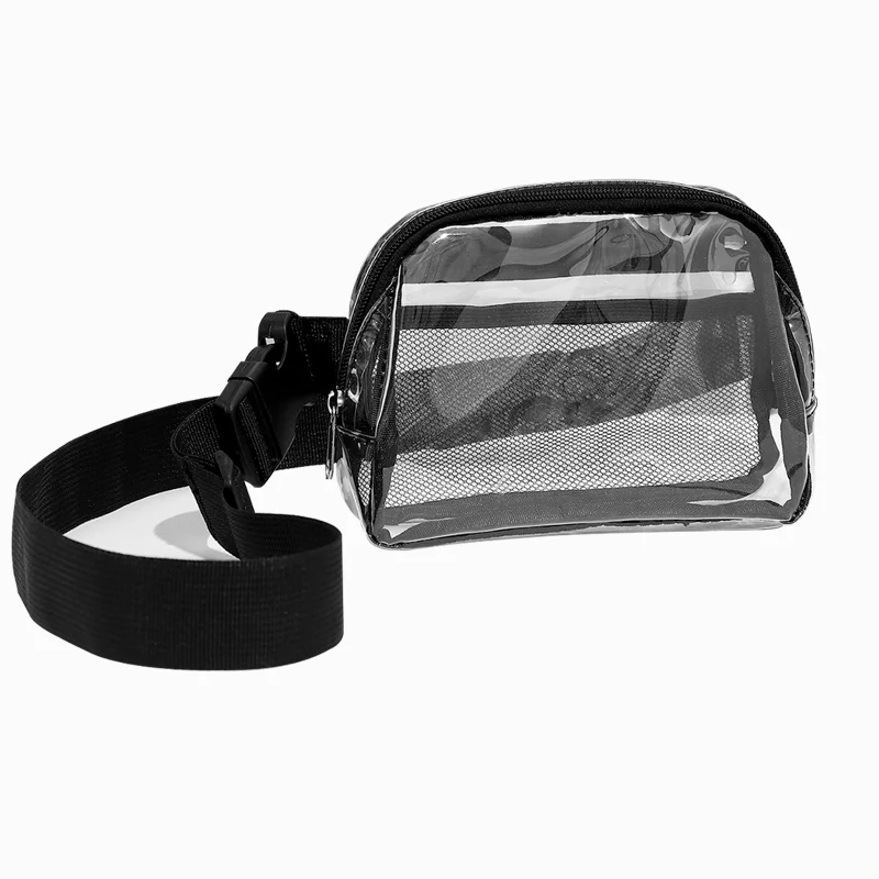 Heuptas Transparant Pvc Mesh Vak In Plastic Gesp Uitschuifbare Riem Kan Worden Gebruikt Als Schouder Messenger Bag