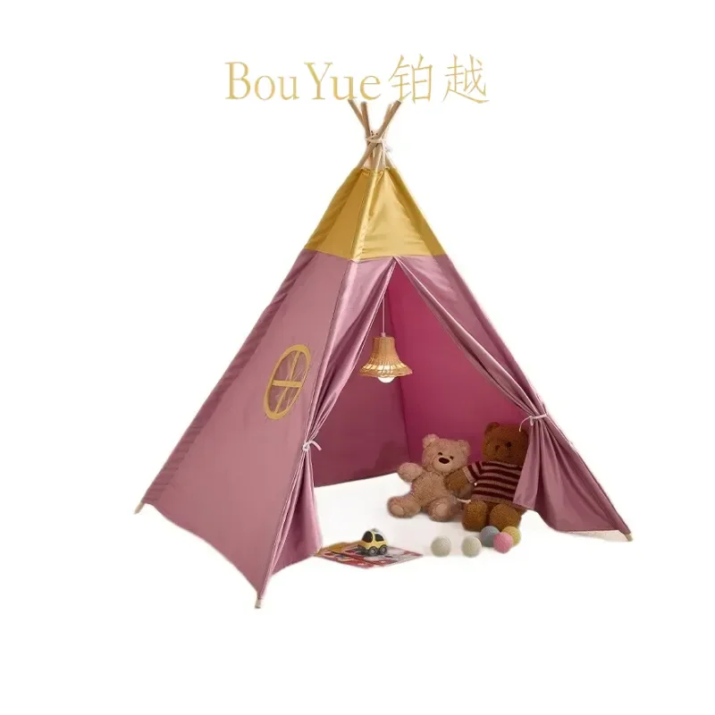 Kids Teepee Tent Indoor Playhouse for Children Baby Reading Nook Toy Castle Small House Outdoor Game Room Decor Gift