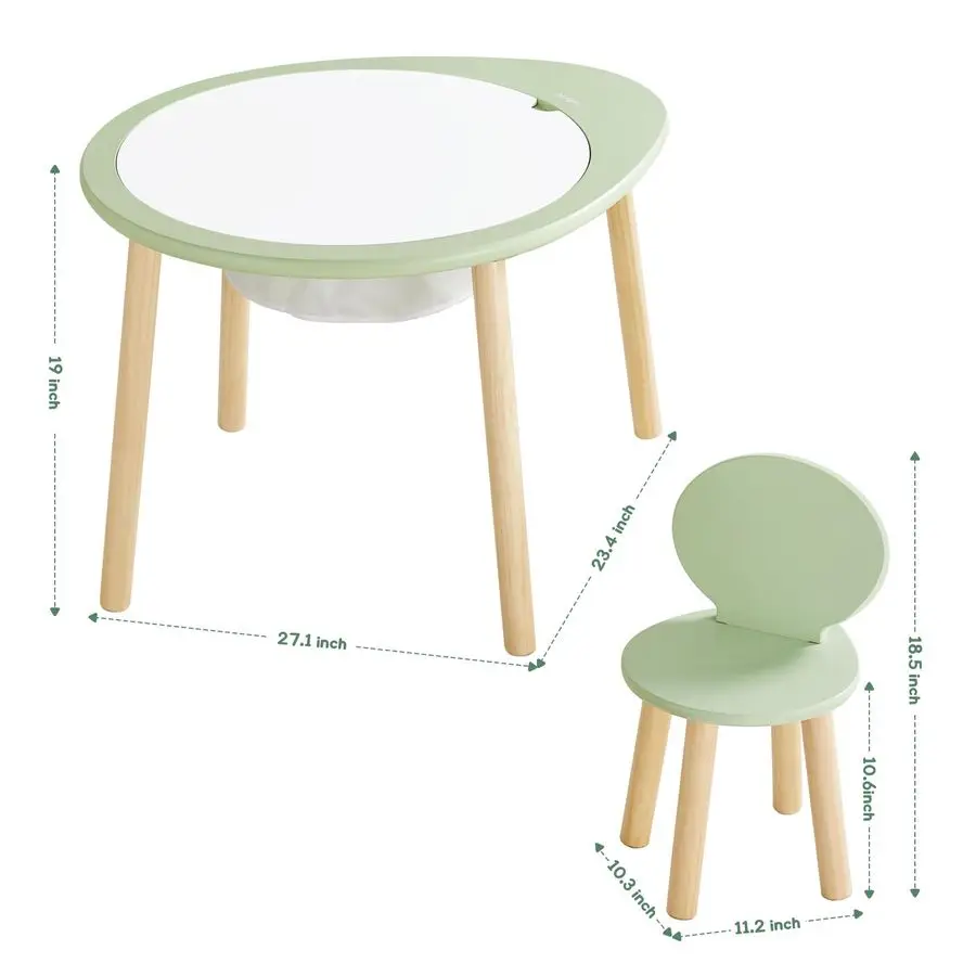 مجموعة طاولات وكراسي للأطفال، طاولة لعب خشبية للأطفال مع كرسيين، طاولة مستديرة للأطفال الصغار، مناسبة لغرفة النوم وغرفة اللعب أ #2