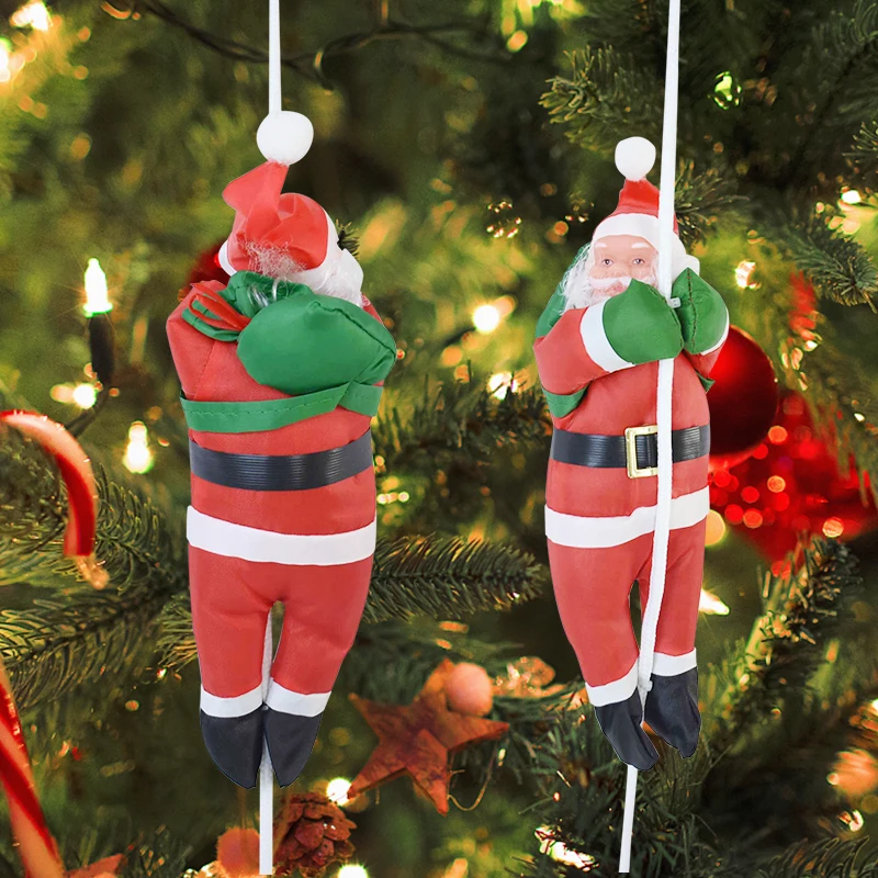 

Santa Claus Climbing Ladder Doll Hanging Christmas Tree Pendant Ornaments Christmas Decoration For Home Natal New Year Kids Gift