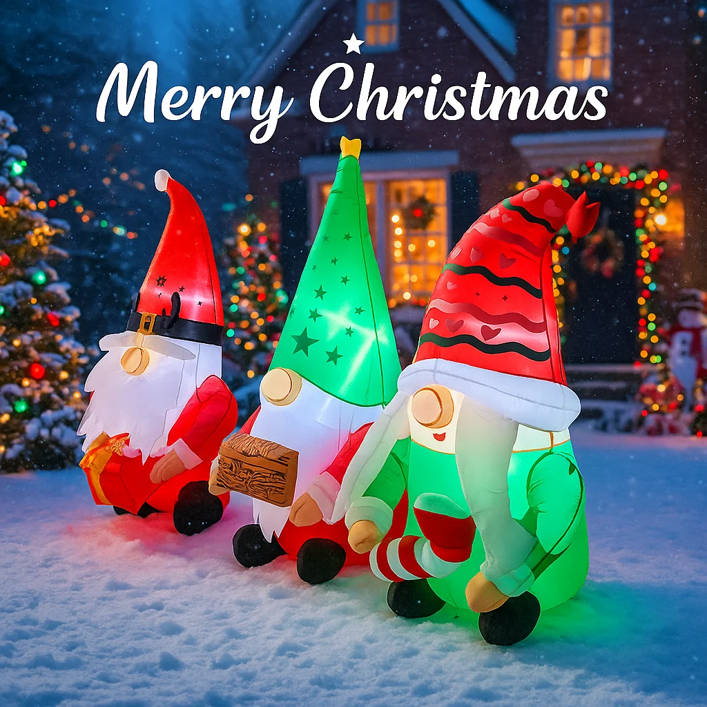 2.1M/6.8FT Gnome Trio Modello - Christmas Lights Outdoor recensione e prezzo