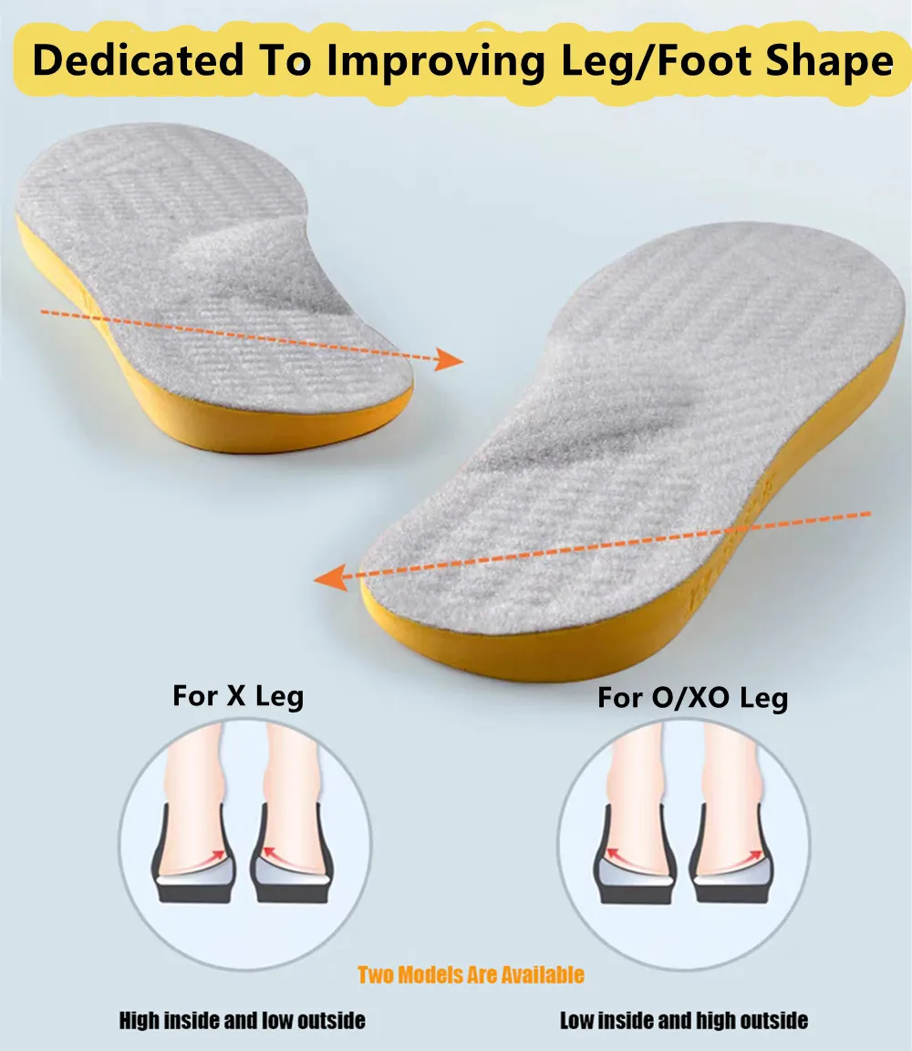 

Flat Foot Orthopedic Insoles for Shoes Women Men Children X/O Type Legs Valgus Feet Correction Arch Support Orthotics Shoe Pads